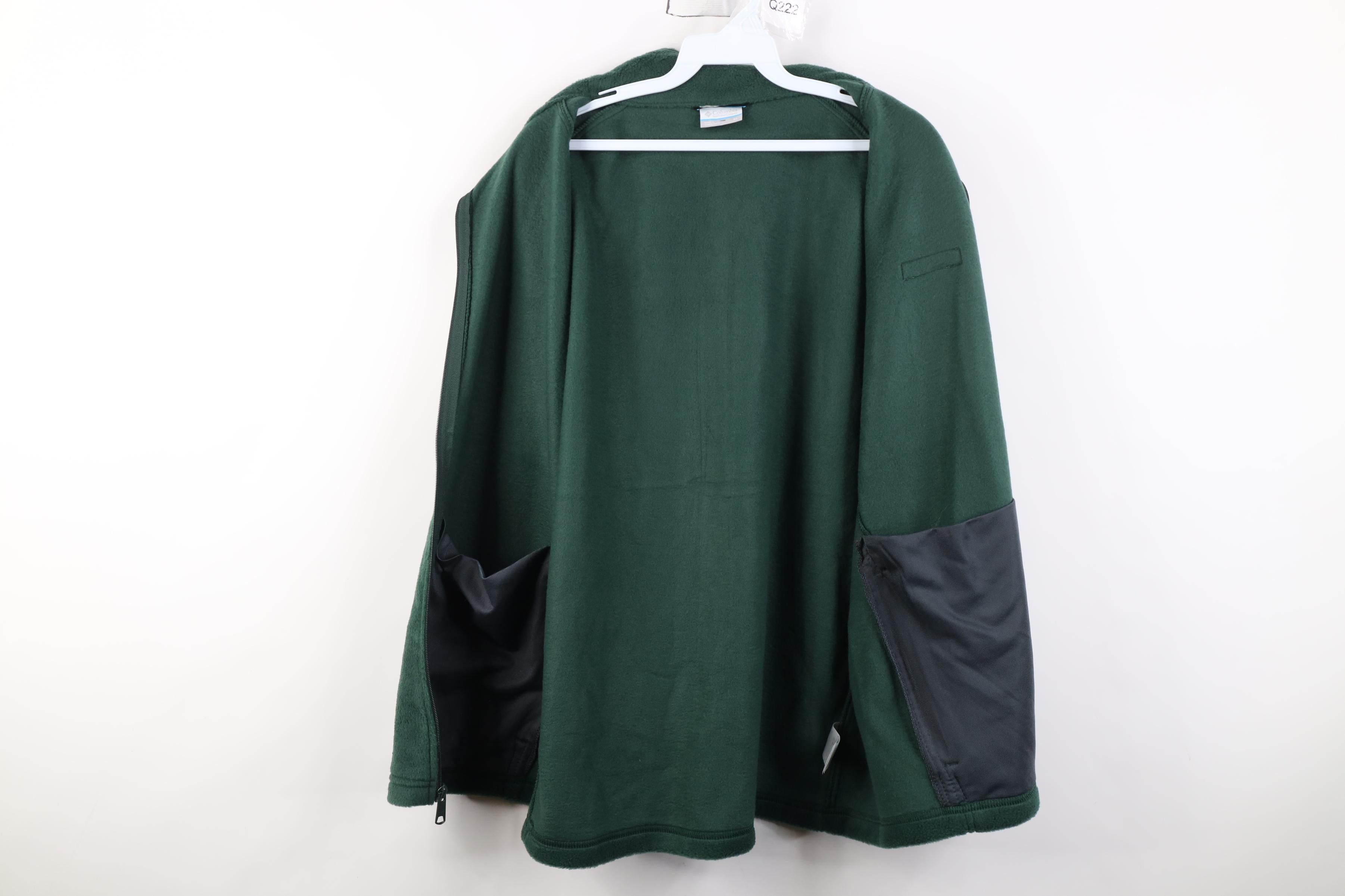 Columbia Deadstock Y2K Columbia Box Logo Fleece Vest Jacket Green Size US XL / EU 56 / 4 - 9 Thumbnail
