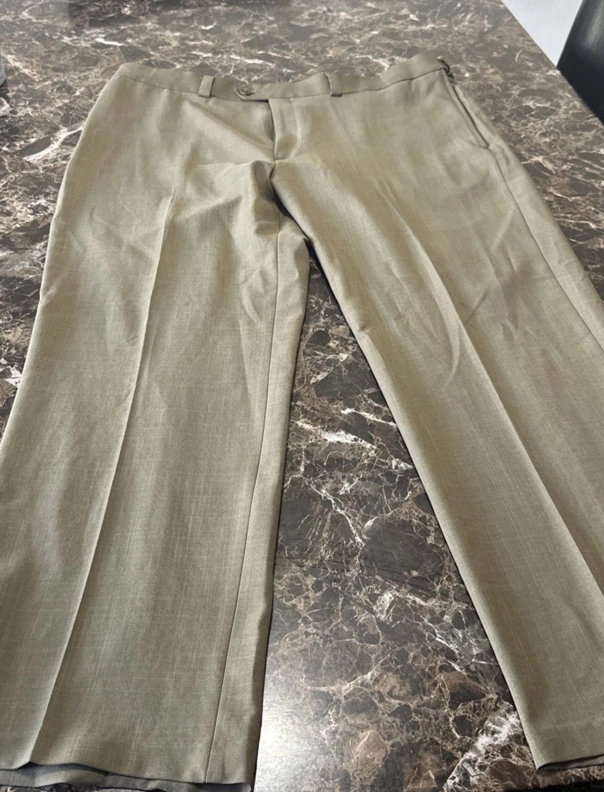 Haggar Hagger Men's Dress Pants Size 40 X 30 Brown Classic Fit Size US 40 / EU 56 - 2 Thumbnail