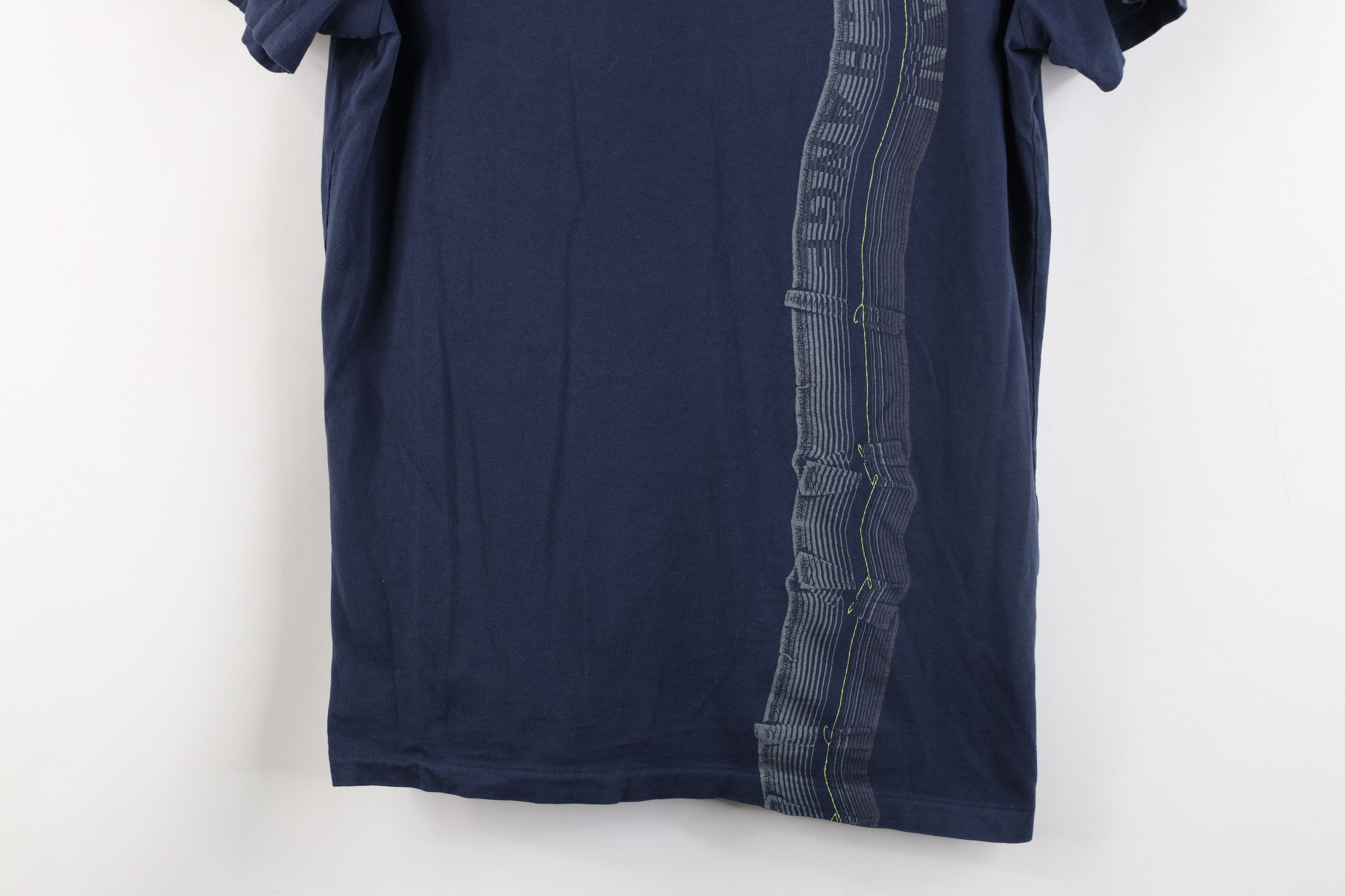 Armani Exchange × Vintage Armani Exchange Spell Ribbon Tape Short Sleeve T-Shirt Blue Size US S / EU 44-46 / 1 - 3 Thumbnail