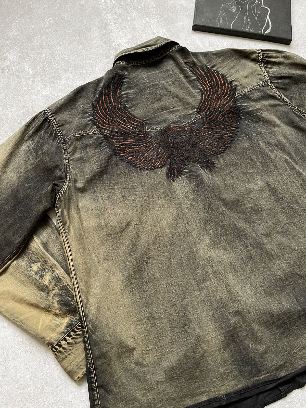 Vintage Vintage Racing Eagle Denim Racing Jacket made in USA Size US L / EU 52-54 / 3 - 5 Thumbnail