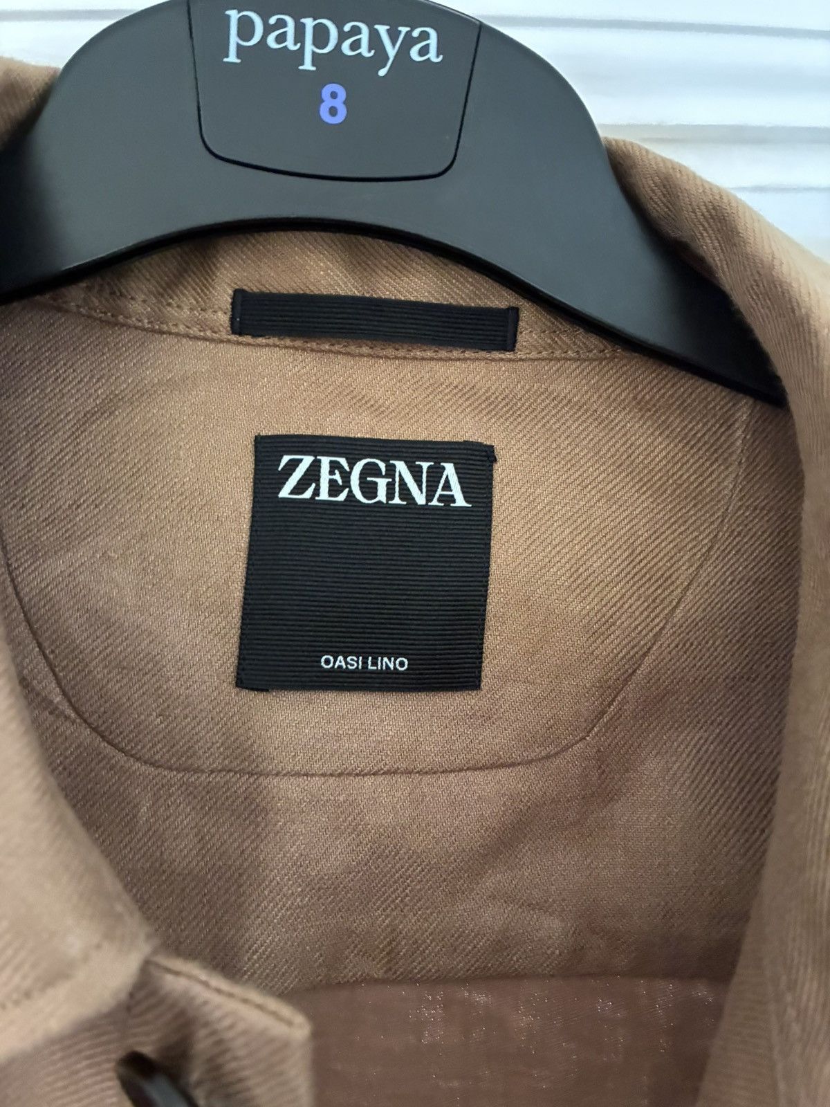 Ermenegildo Zegna Zegna camel linen overshirt size medium Size US M / EU 48-50 / 2 - 3 Thumbnail