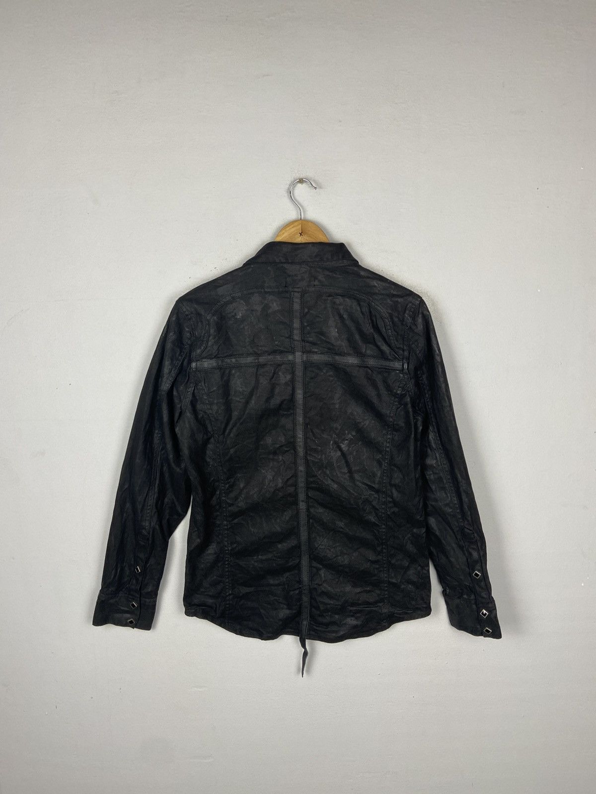 Japanese Brand Black Gothic Coated DRKSHDW Biker Shirt Jacket Size US L / EU 52-54 / 3 - 8 Thumbnail