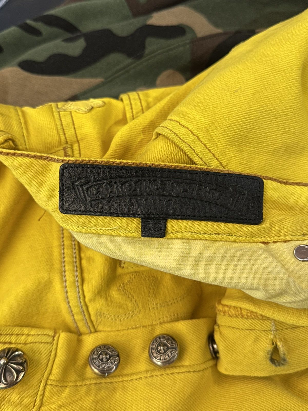 Chrome Hearts CHROME HEARTS YELLOW PATCHED HARDWARE DENIM Size US 36 / EU 52 - 8 Thumbnail