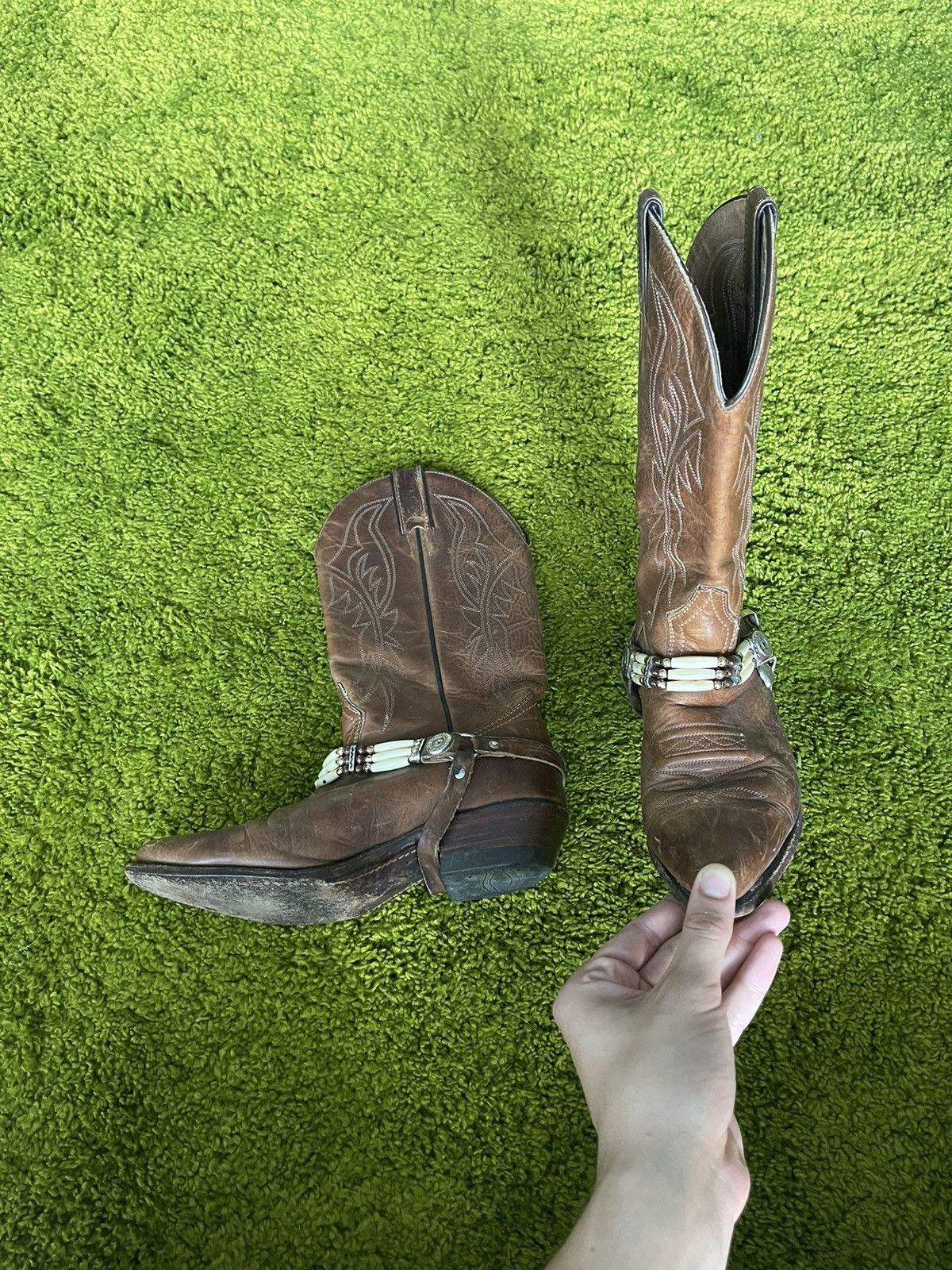 Boulet × Cowboy Equipment × Vintage Boulet 2000s vintage western cowboy style leather boots Size US 7 / EU 40 - 2 Thumbnail