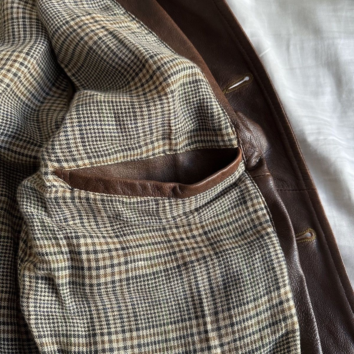 Levi's × Levi's Vintage Clothing 🔥Levi's LVC “Rye” Sheep Leather Jacket (Size S)🔥 Size US S / EU 44-46 / 1 - 12 Thumbnail