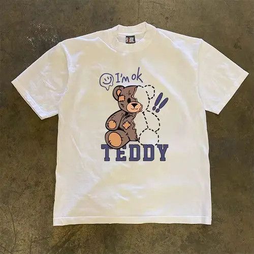 Japanese Brand Mitsui x naga Teddy bear print white casual retro t-shirt Size US M / EU 48-50 / 2 - 7 Thumbnail