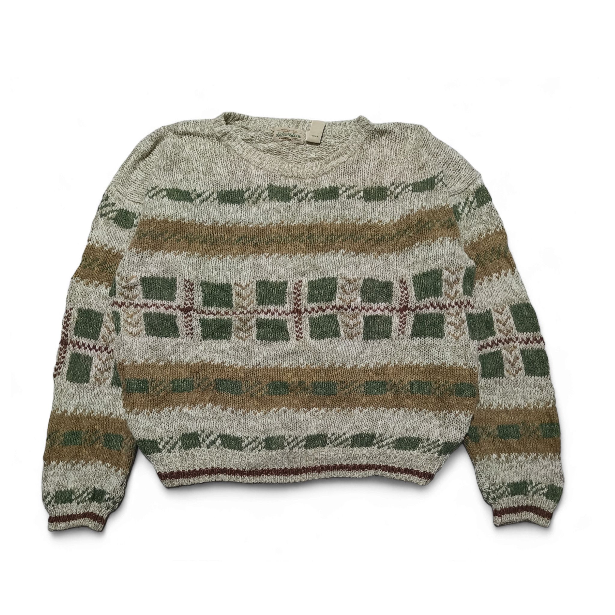 St. Johns Bay Vintage 80s STJOHNSBAY Ethnic Aztec Motifs Knit Sweater Size US XL / EU 56 / 4 - 1 Thumbnail
