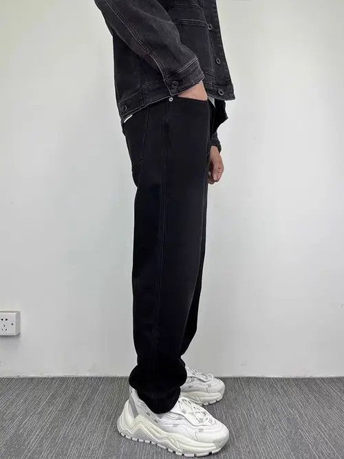 VIBE Vintage High Street Thickened and Velvet Flower Casual Jeans Size US 36 / EU 52 - 2 Thumbnail