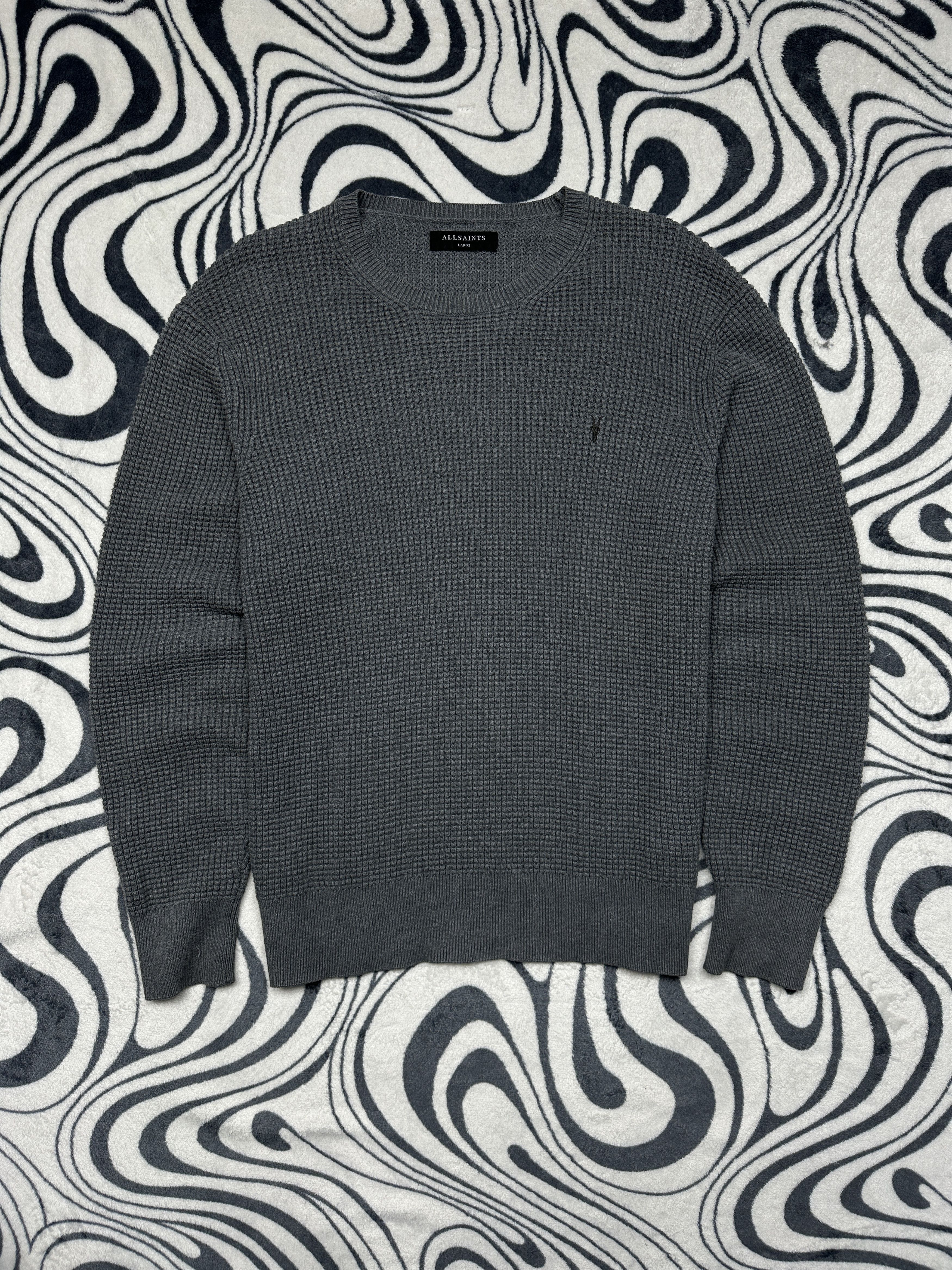 Allsaints Allsaints Mens Wells Crew Neck Knit Sweater Size US L / EU 52-54 / 3 - 1 Thumbnail