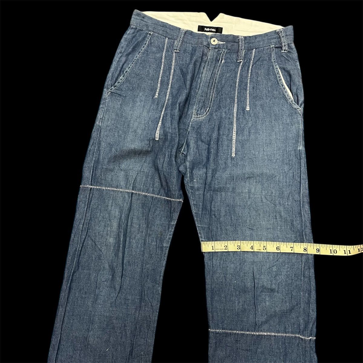 Japanese Brand NE-NET DENIM WIDE-LEG PANTS x ISSEY MIYAKE x SELVAGE Size US 29 - 9 Thumbnail