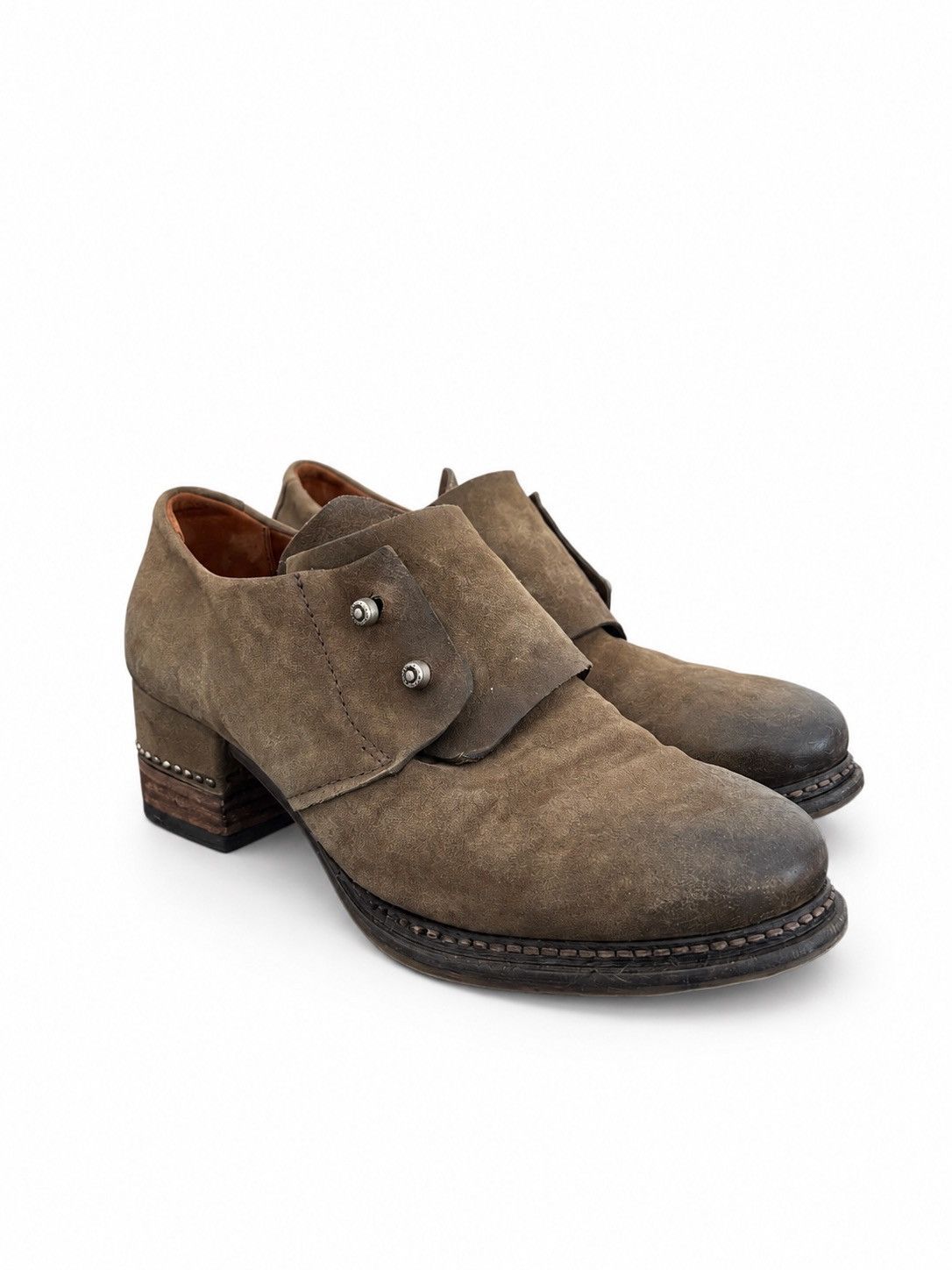 A.S.98 A.S.98 Rustic Italian Leather Shoes Size US 7 / IT 37 - 1 Thumbnail