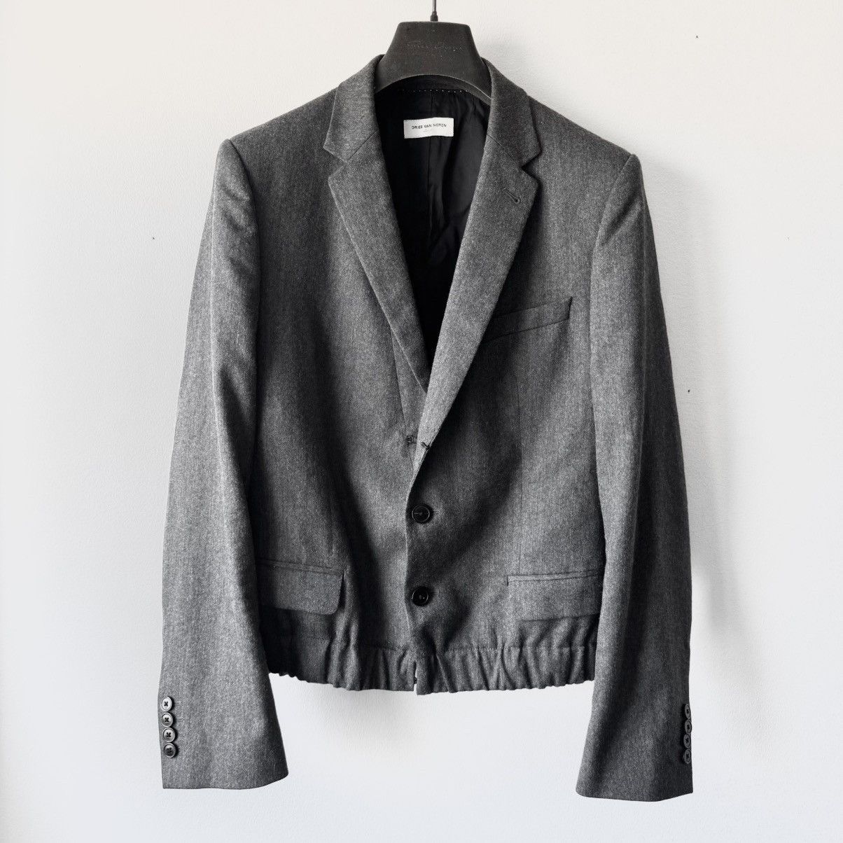Dries Van Noten Dries Van Noten FW2007 Gray Cropped Wool Blazer Jacket Size US M / EU 48-50 / 2 - 1 Thumbnail