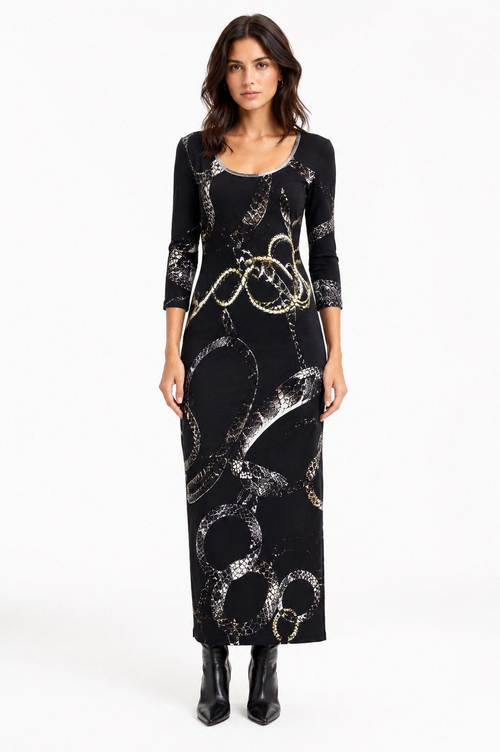 Just Cavalli Just Cavalli Snake Print Maxi Dress Luxury Vintage 00’s Y2K Size L / US 10 / IT 46 - 1 Thumbnail