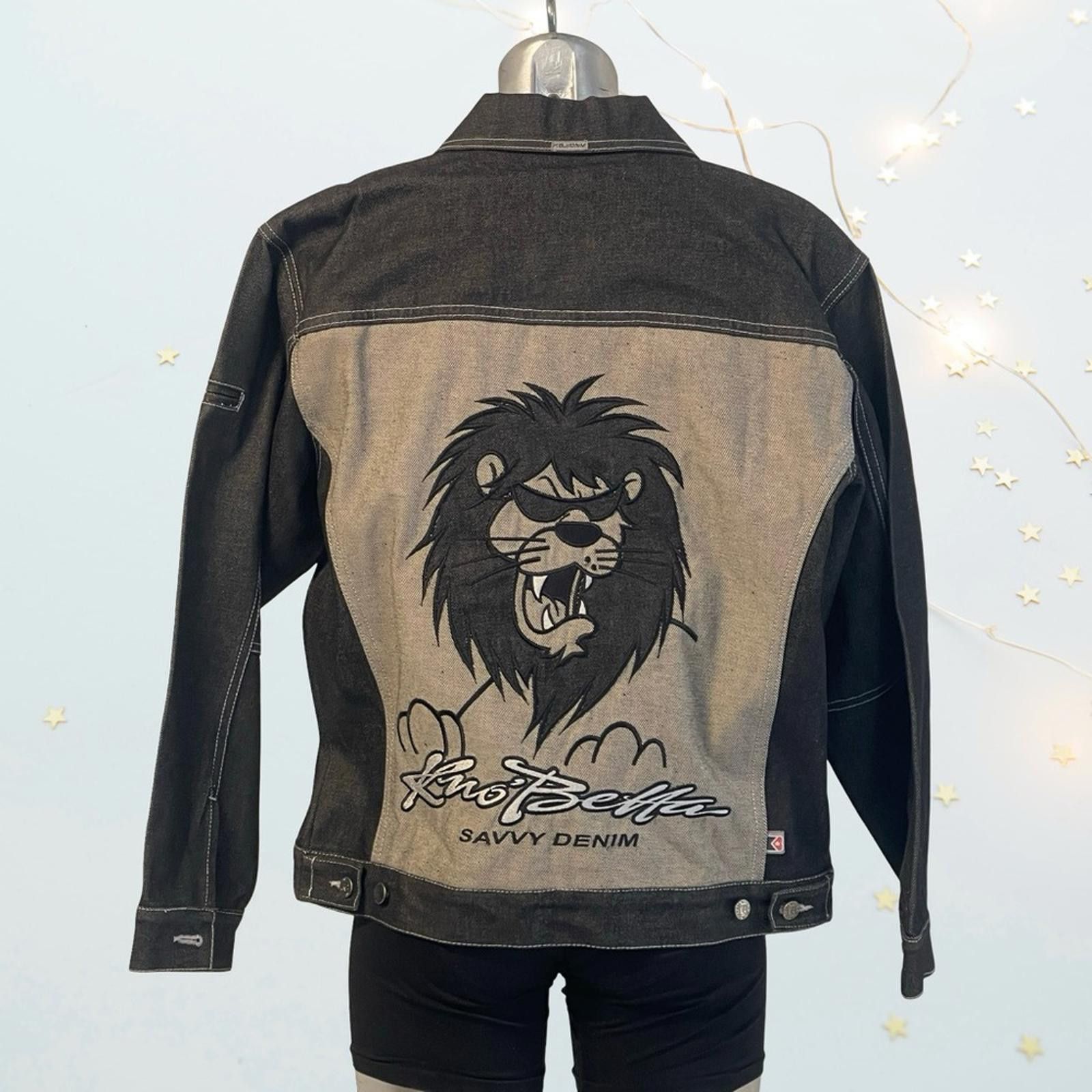 Other Kno Betta Lion Men's Black Denim Jacket in size L - NWOT Size US L / EU 52-54 / 3 - 2 Thumbnail