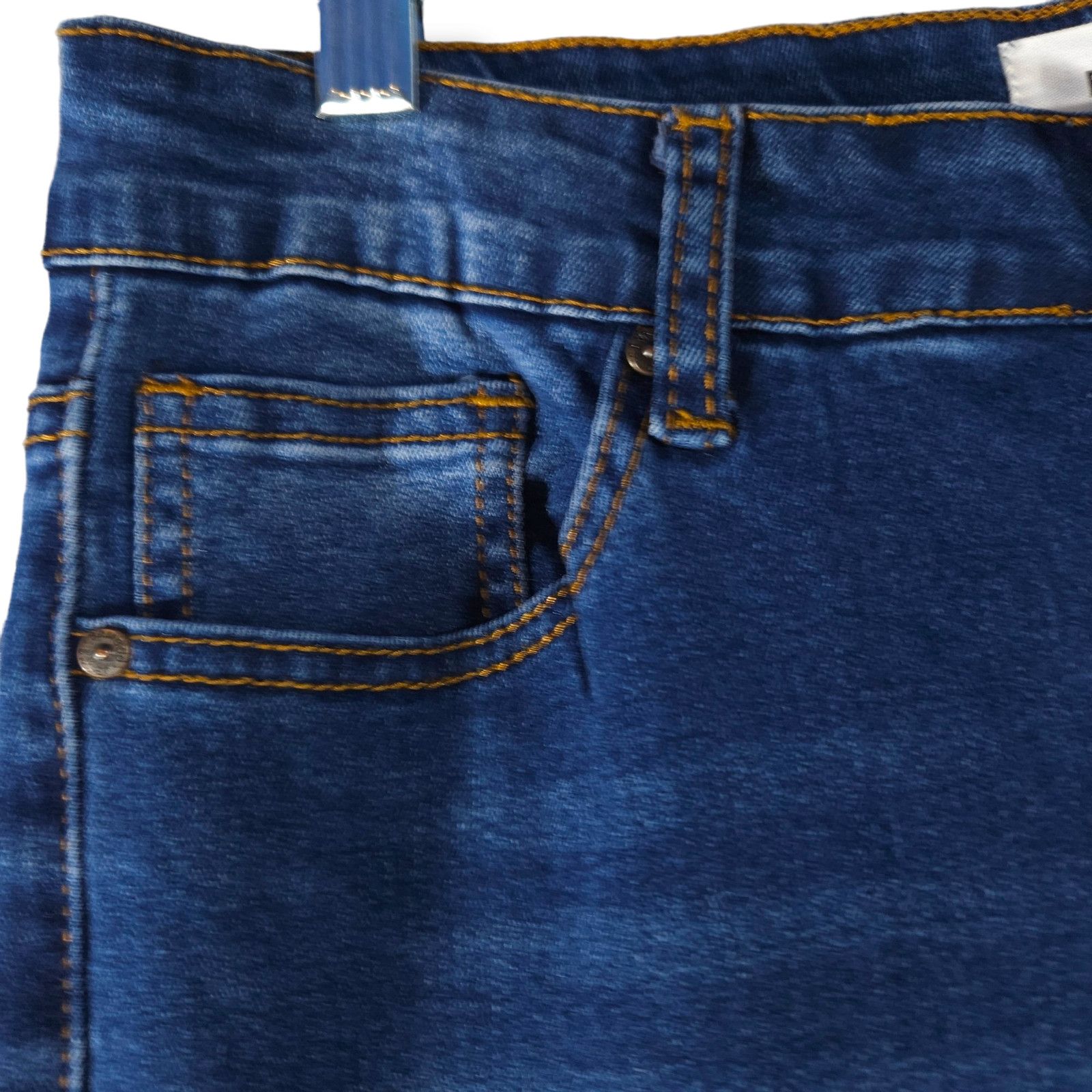Other EUC Bamboo Juniors High Waist Flare Jeas Sz. 11x30 Dark Wash Size 28" / US 6 / IT 42 - 5 Thumbnail
