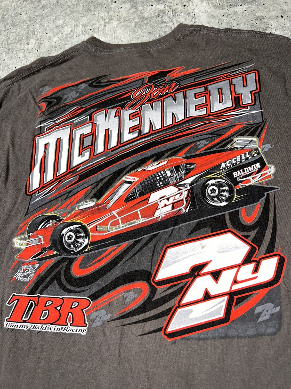 NASCAR Vintage Y2K Jon McKennedy Nascar Graphic Tee Size US XL / EU 56 / 4 - 2 Thumbnail