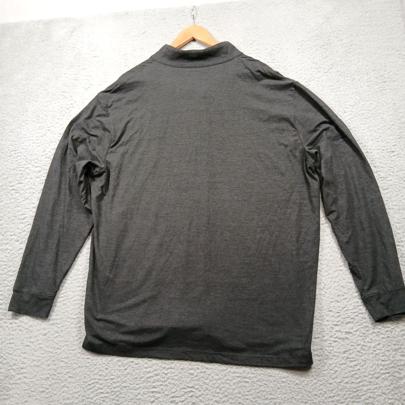 Hogan Ben Hogan Performance Gray Long Sleeve Quarter Zip Polo Men 2XL Striped Pullover Golf Size US XXL / EU 58 / 5 - 3 Thumbnail