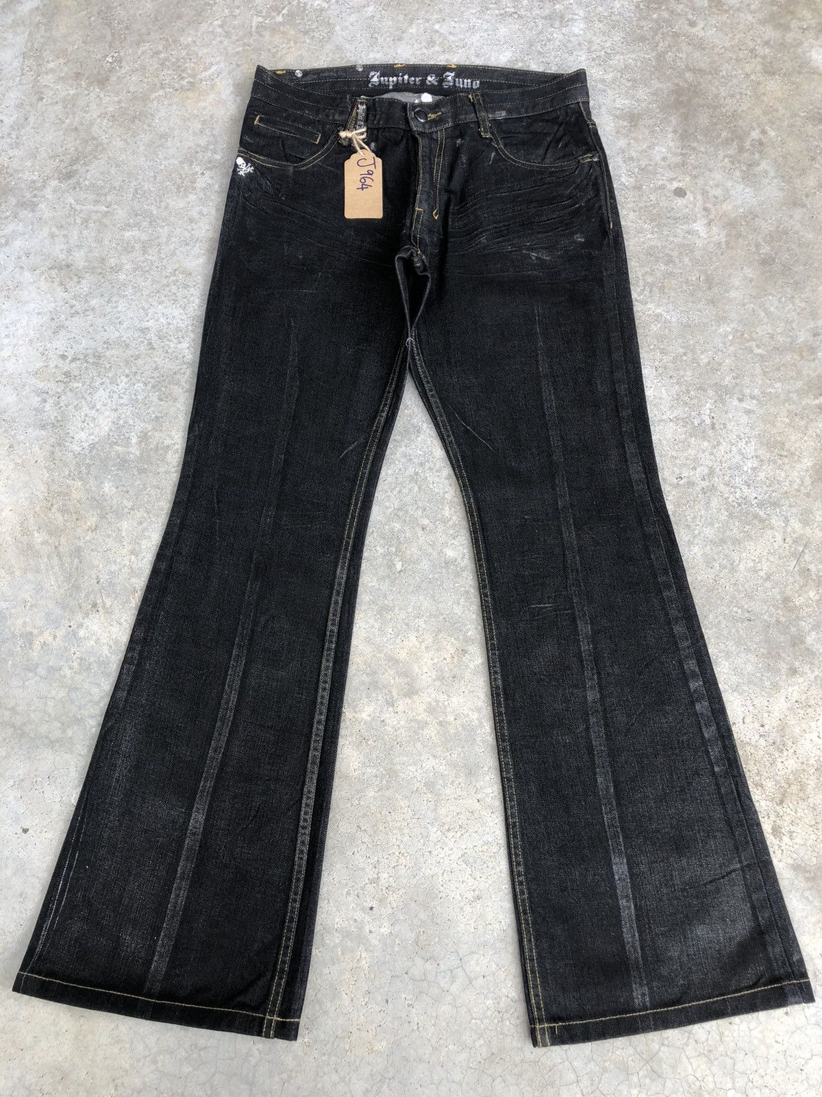 Japanese Brand Japanese Jupiter Juno Flared Jeans Distressed Size US 32 / EU 48 - 1 Thumbnail