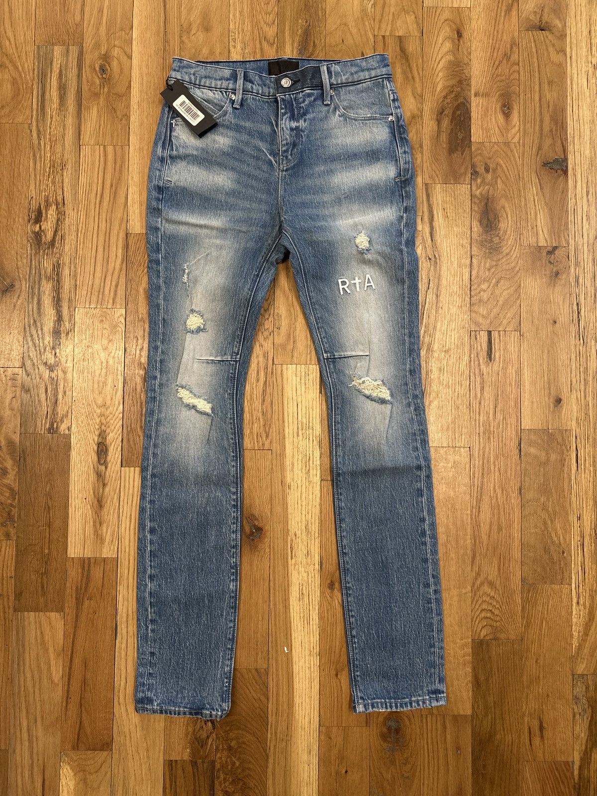 RTA Bryant Ripped Skinny Blue Jeans Size 31