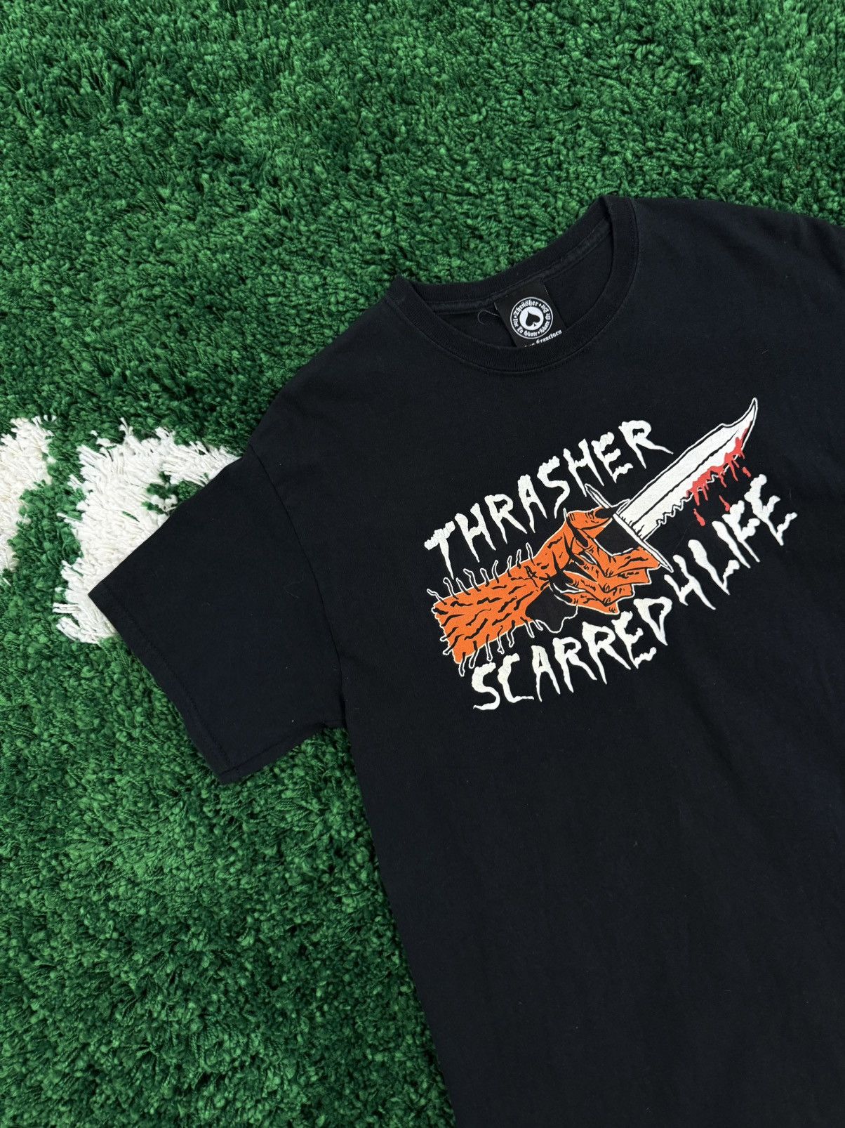 Thrasher Thrasher Scarred 4 Life Knife Tee Black Sz. Medium Skate Size US M / EU 48-50 / 2 - 2 Thumbnail