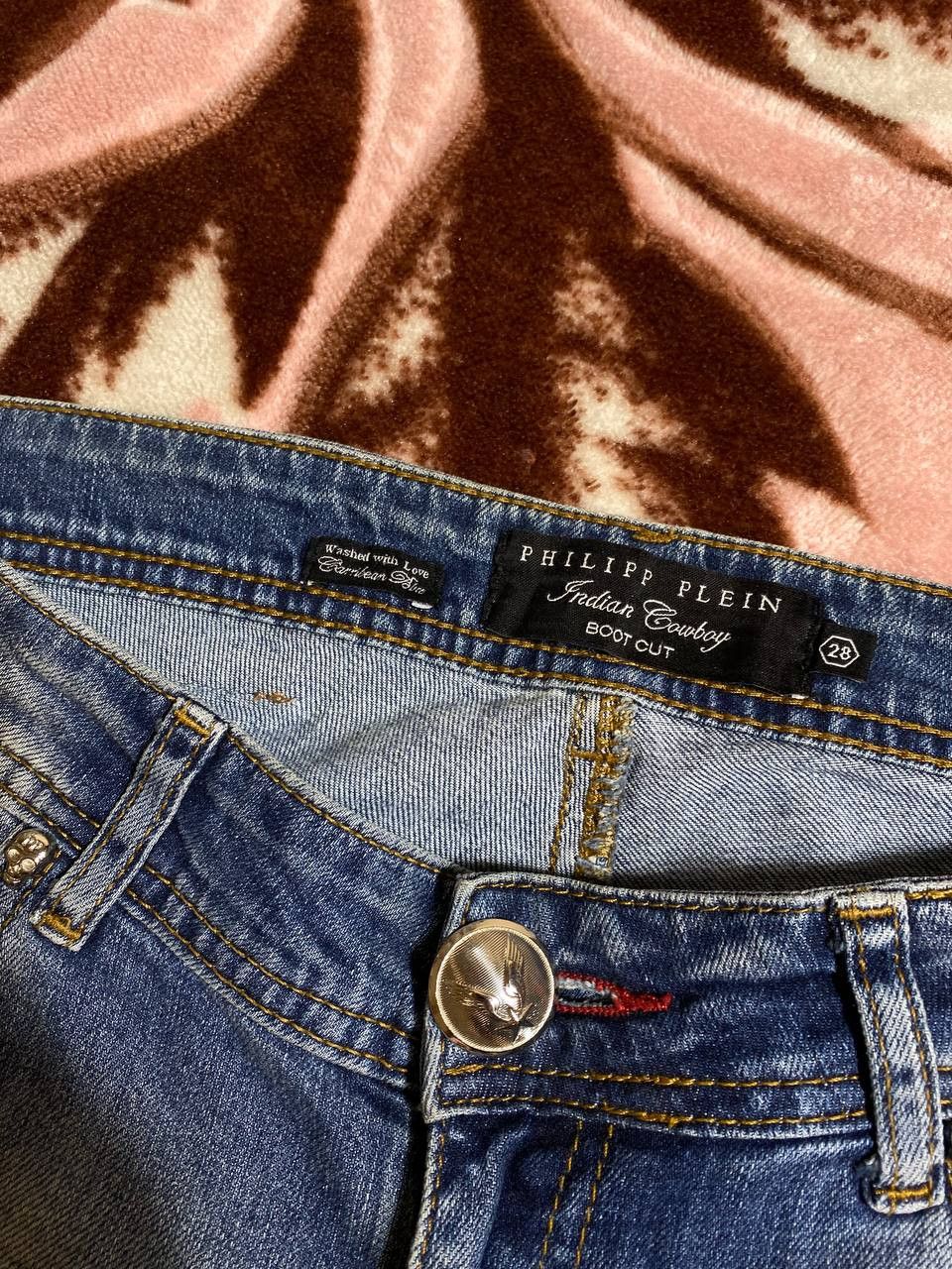 Philipp Plein Philipp Plein Rhinestone stonewashed straight-leg jeans Size US 28 / EU 44 - 8 Thumbnail
