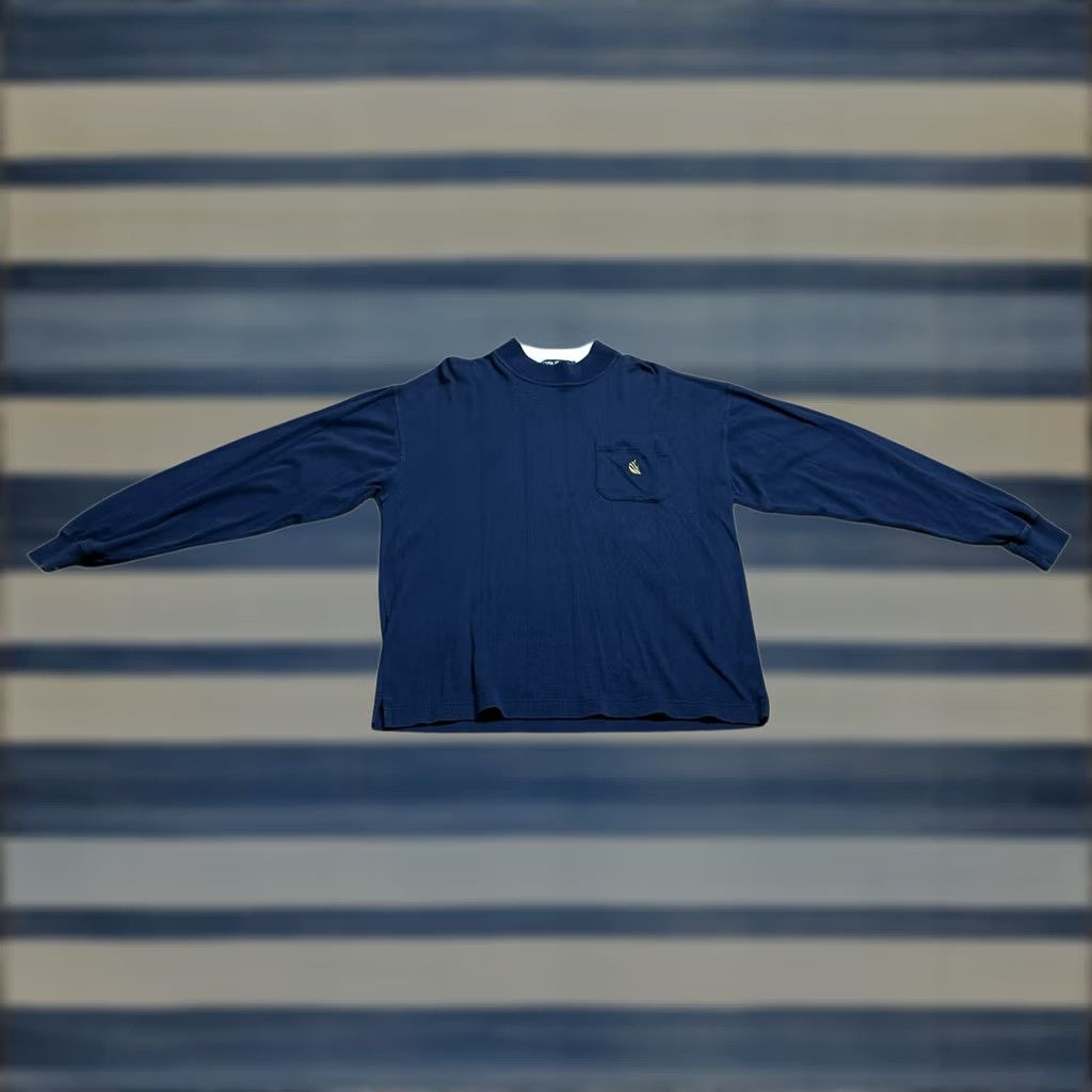 Nautica VINTAGE Nautica Men Blue HeavyCotton Long Sleeve Pullover Shirt Large Hong Kong Size US L / EU 52-54 / 3 - 1 Thumbnail