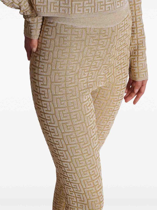 Balmain o1s1wg111225 Leggings in Beige Size 26" / US 2 / IT 38 - 5 Thumbnail