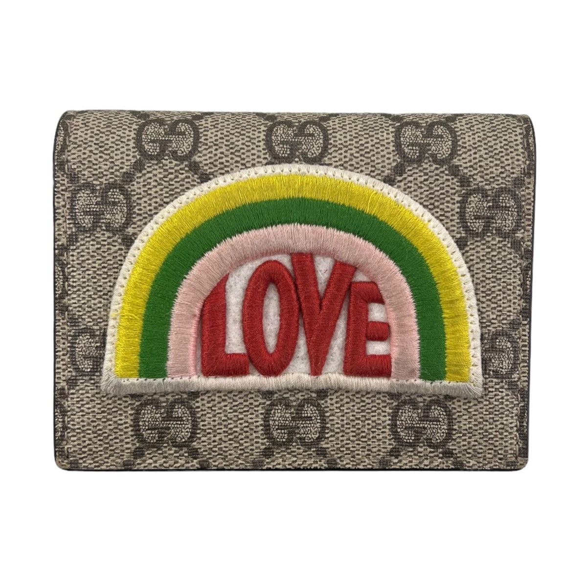Gucci Gucci Rainbow Love Monogram Compact Wallet Size ONE SIZE - 1 Thumbnail