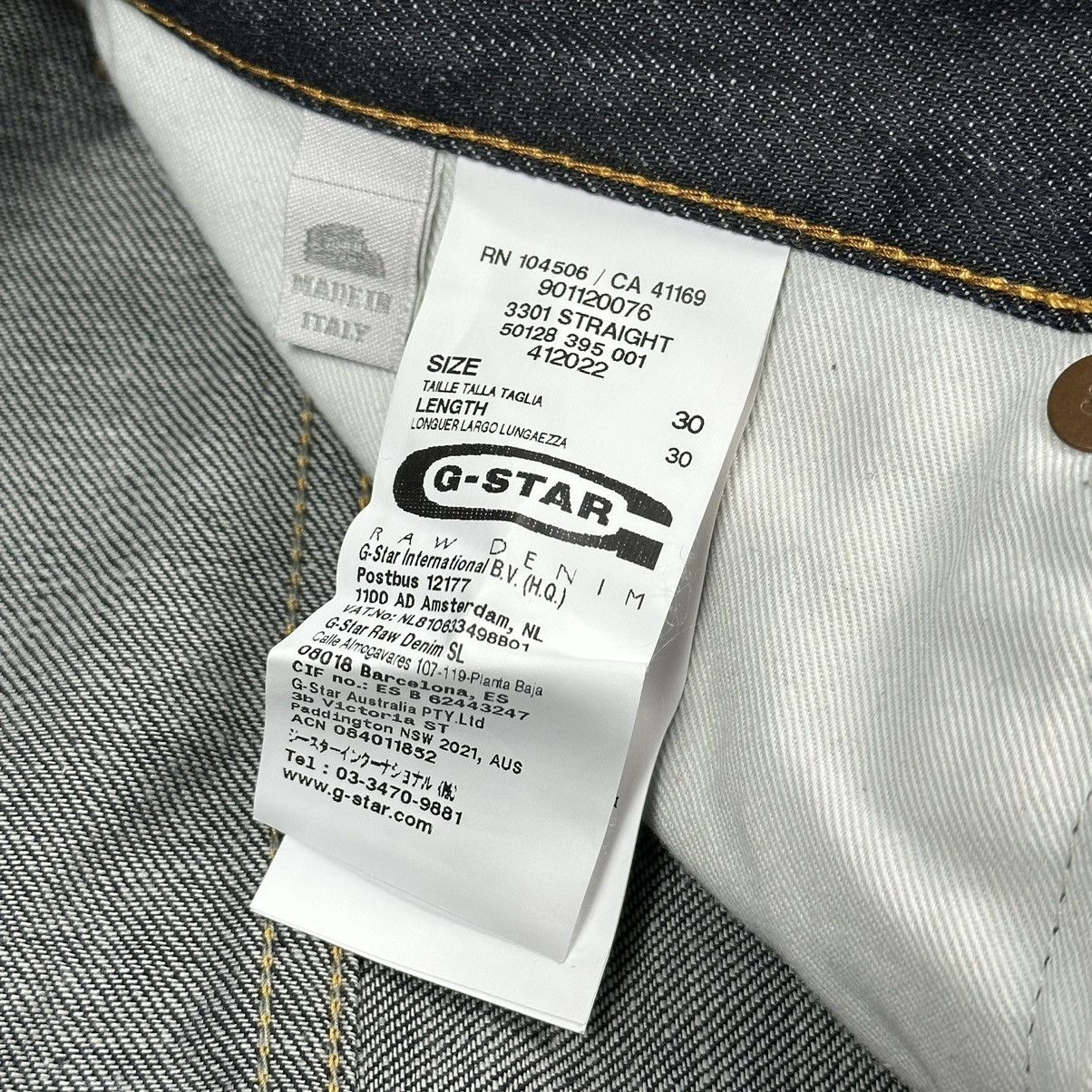 G-Star × Japanese Brand Men’s G-star Brooklyn Denim Raw 3301 Jeans Size 30 Size US 30 / EU 46 - 11 Thumbnail