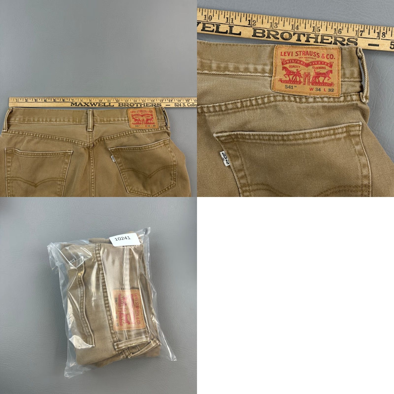 Levi's Levis 541 Jeans Mens 34x30 34x32 Denim Tapered Athletic White Tab Casual Jeans Size US 34 / EU 50 - 9 Thumbnail