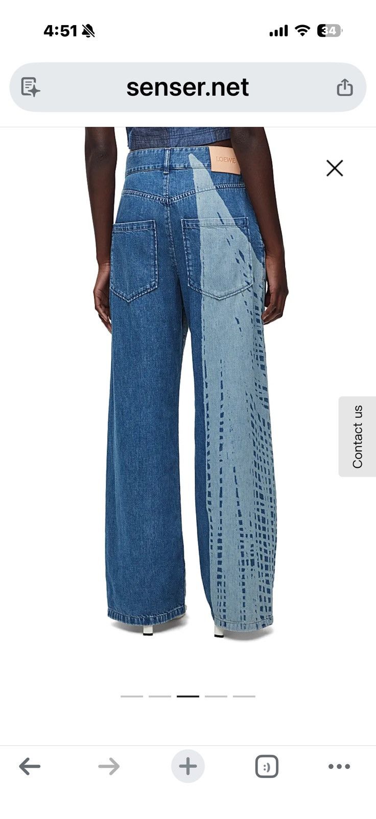 Loewe Loewe wide leg jeans new current style size 6-8 Size 27" / US 4 / IT 40 - 7 Thumbnail