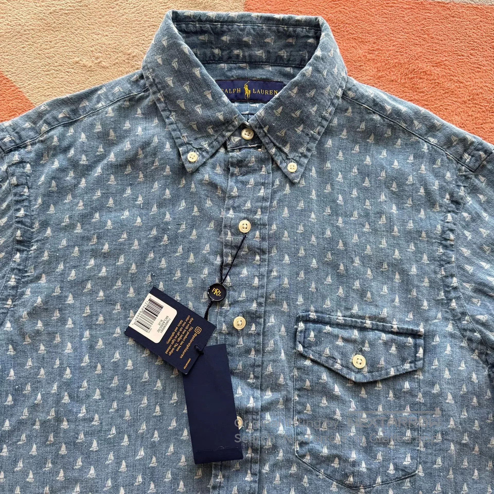 Polo Ralph Lauren Ralph Lauren Linen Blue Dyed Shirt. Size US S / EU 44-46 / 1 - 2 Thumbnail
