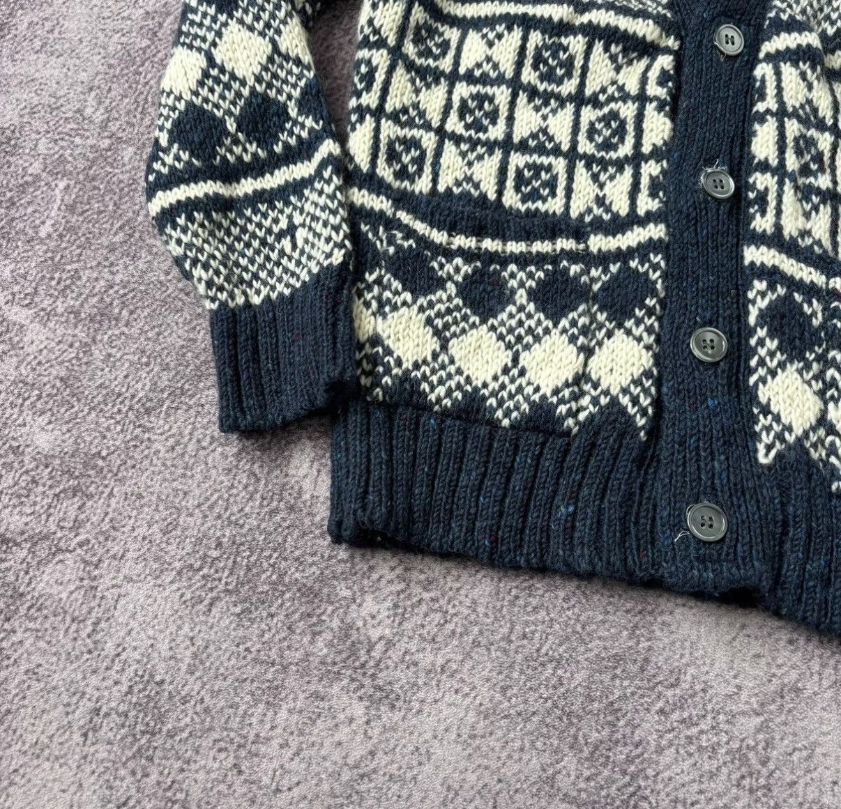 Thom Browne Thom Browne Jacquard Stripe Wool Knit Cardigan Size US XS / EU 42 / 0 - 3 Thumbnail