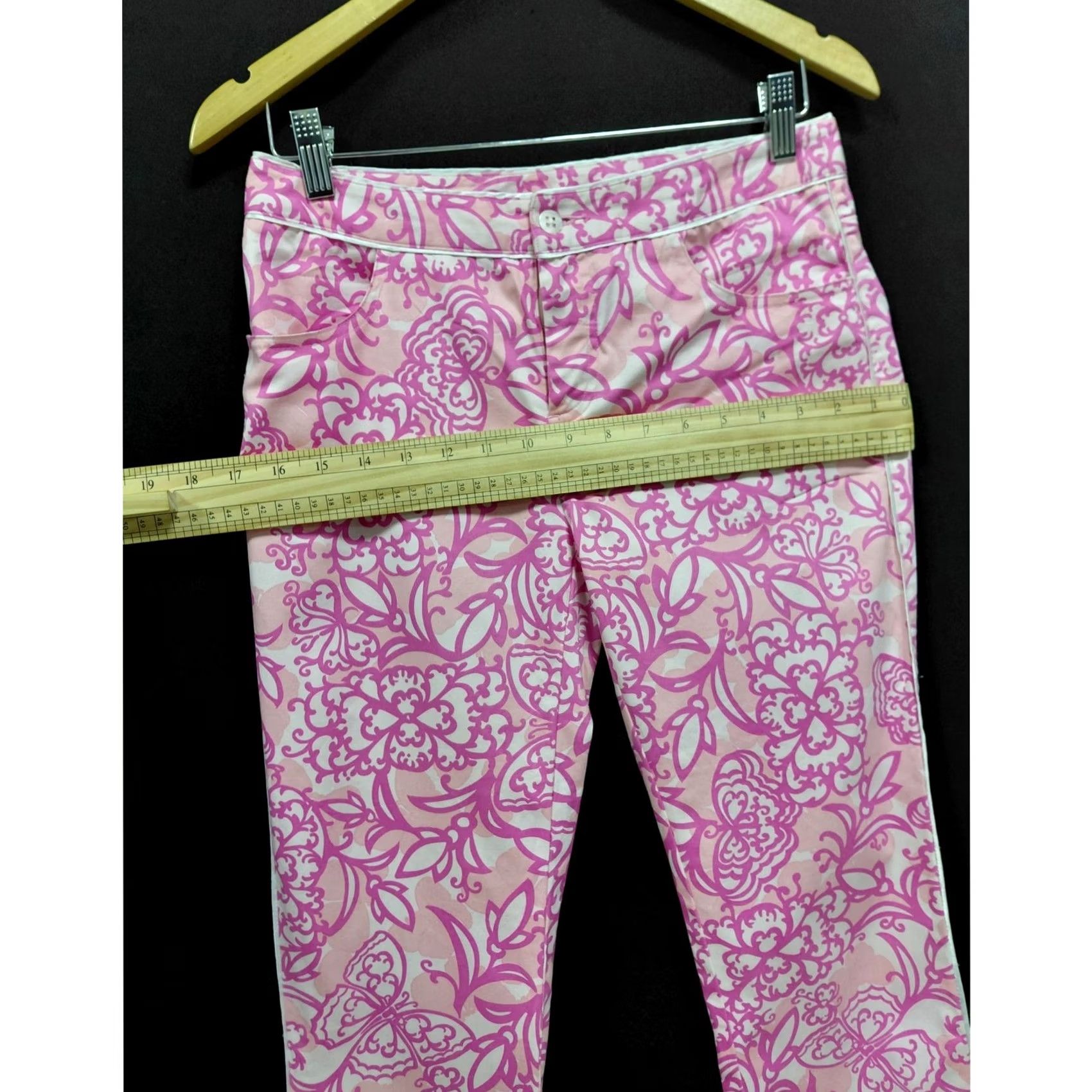 Lilly Pulitzer Lilly Pulitzer Pink Floral Pants Women Size 2 Size 26" / US 2 / IT 38 - 6 Thumbnail