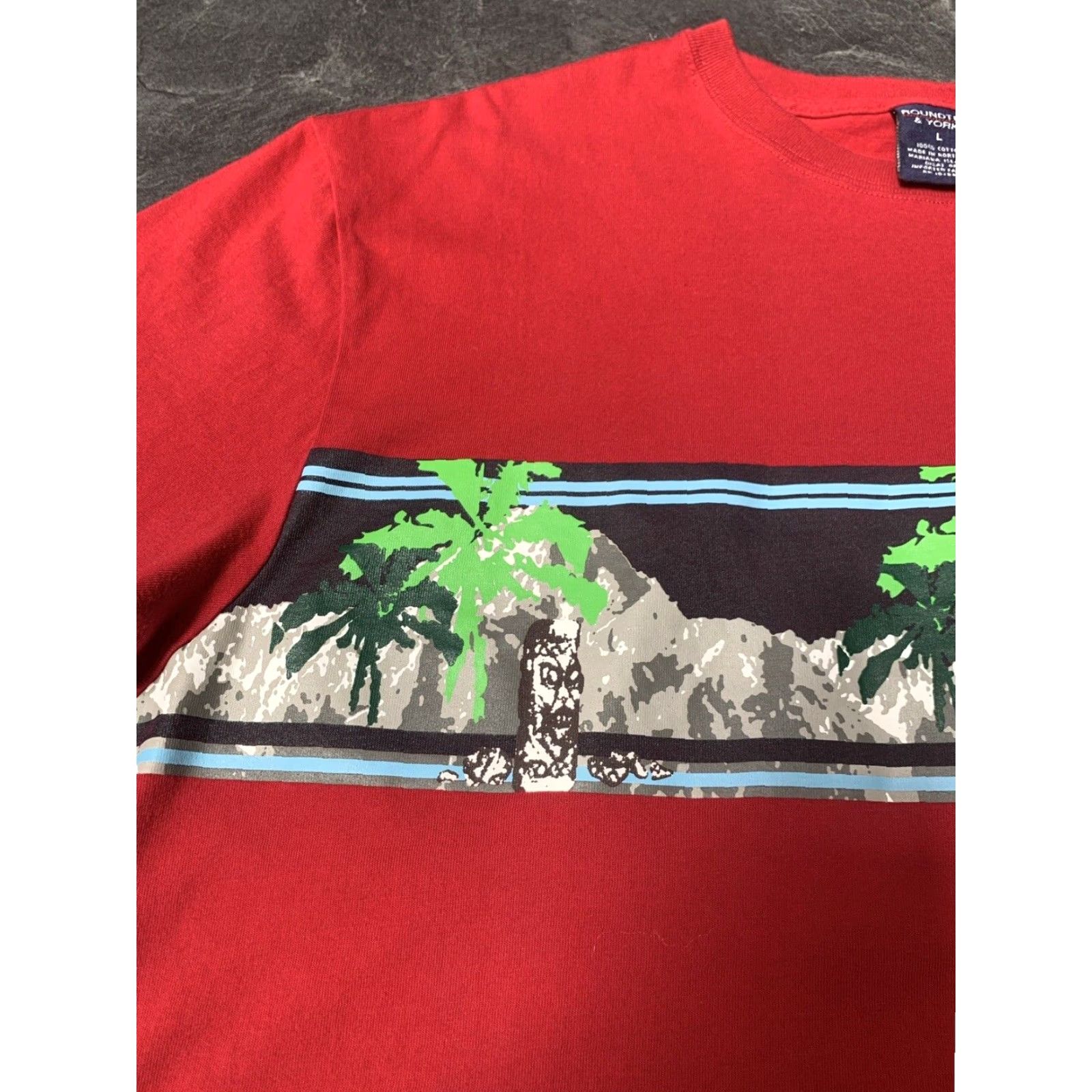 Roundtree & Yorke ROUNDREE & YORKE Red Crew Neck T-Shirt Large 100% Cotton Mens Size US L / EU 52-54 / 3 - 7 Thumbnail