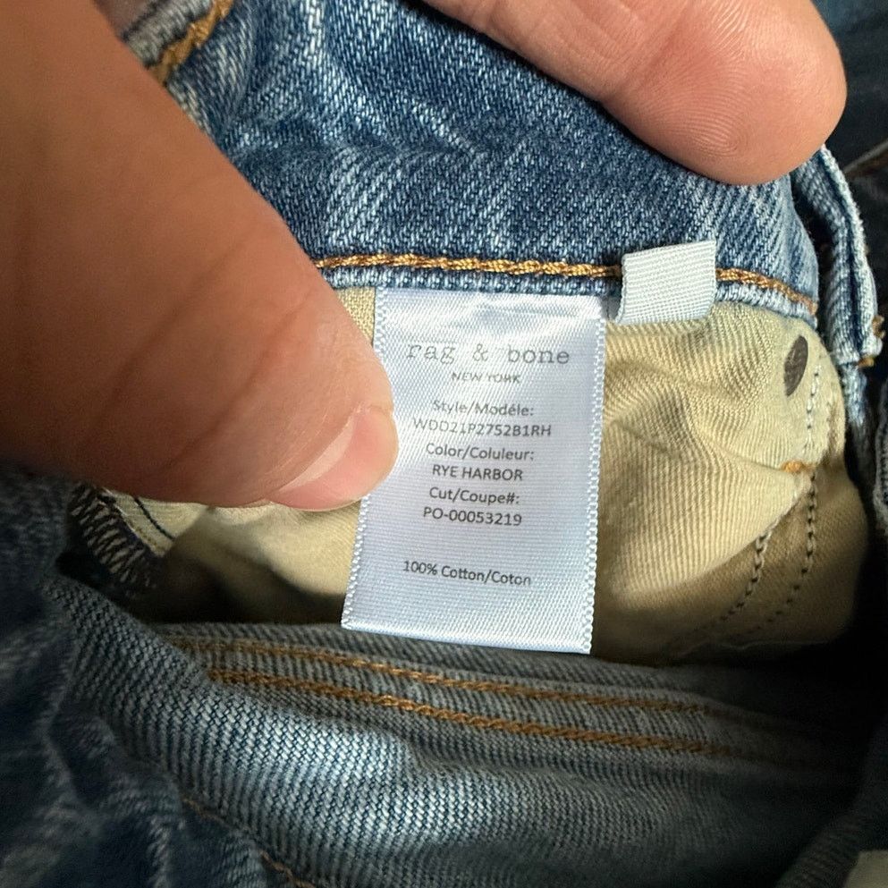 Rag & Bone Rag & Bone High-Rise Wide-Leg Jeans Blue - Size 26 EUC Size 26" / US 2 / IT 38 - 3 Thumbnail