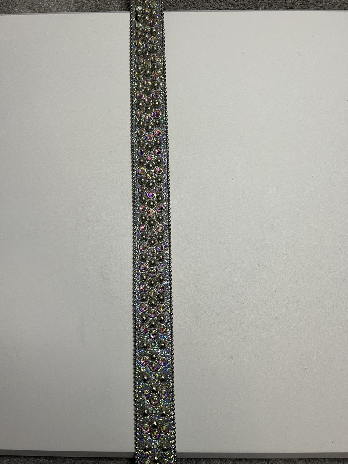 B.B. Simon B.B. Simon Rhinestone Crystal Belt Silver Size 34 - 10 Thumbnail
