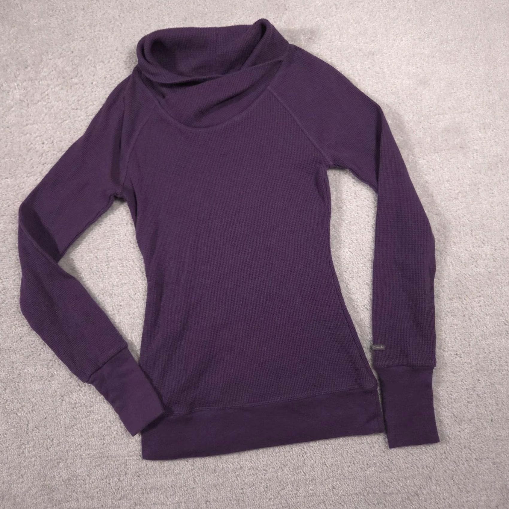 Vintage Columbia Shirt Womens XS Purple Cowl Neck Omni-Wick Long Sleeve Thermal Top Size XS / US 0-2 / IT 36-38 - 3 Thumbnail