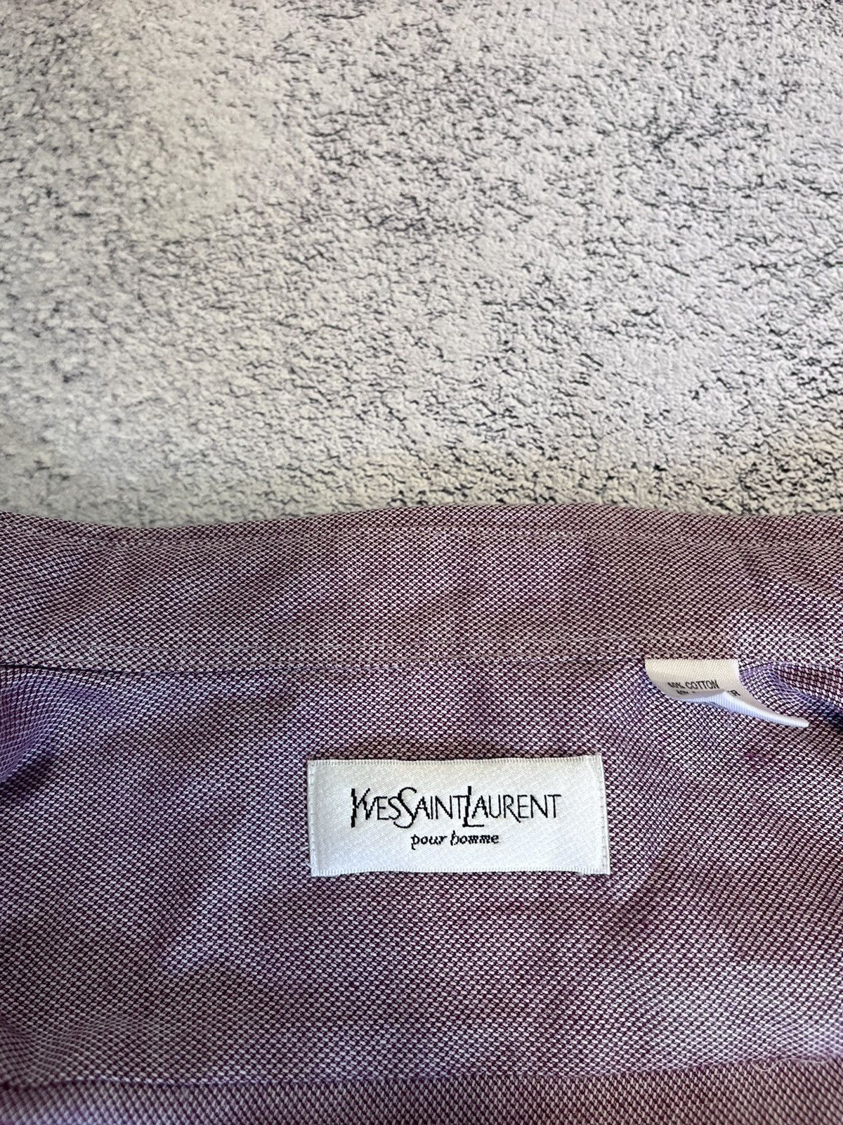 Yves Saint Laurent YSL Men’s Shirt Size 39/15.5 Pink Embroidered Logo Vintage Size US L / EU 52-54 / 3 - 11 Thumbnail