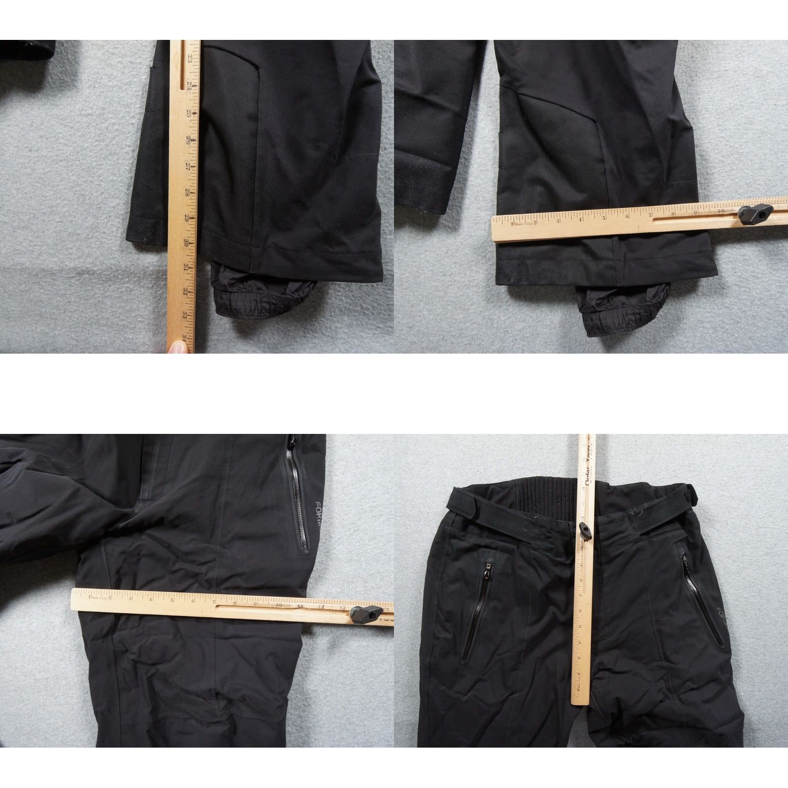 KJUS Kjus Ski Pants Men Large Black Waterproof Snow Winter Formula Outdoors Snowboard Pants Regular Inseam 30in Front Flat Size US 33 - 9 Thumbnail