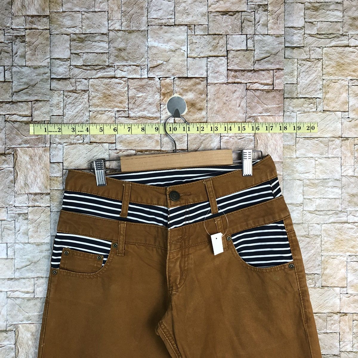 Japanese Brand Japan double waist Brown vintage cargo Pants #A434 Size US 28 / EU 44 - 4 Thumbnail