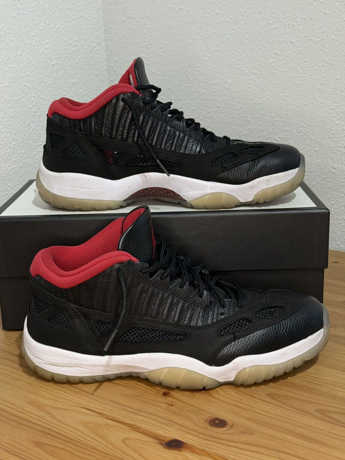 Jordan Brand × Nike Nike Air Jordan 11 Retro Low IE Bred Size US 10.5 / EU 43-44 - 3 Thumbnail