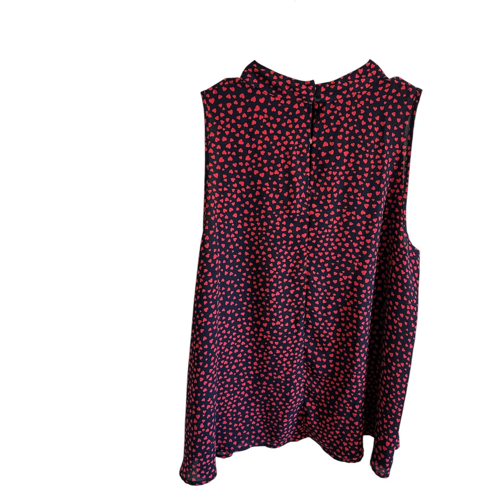 Other Womens Small Red Black Heart Print High Neck Sleeveless Tank Size S / US 4 / IT 40 - 9 Thumbnail