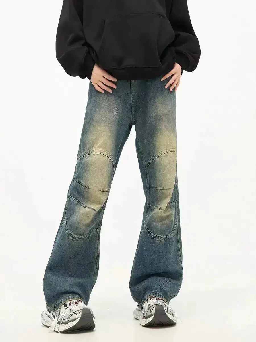 Japanese Brand Vintage washed and frayed street hip hop Y2K jeans Size US 30 / EU 46 - 1 Thumbnail