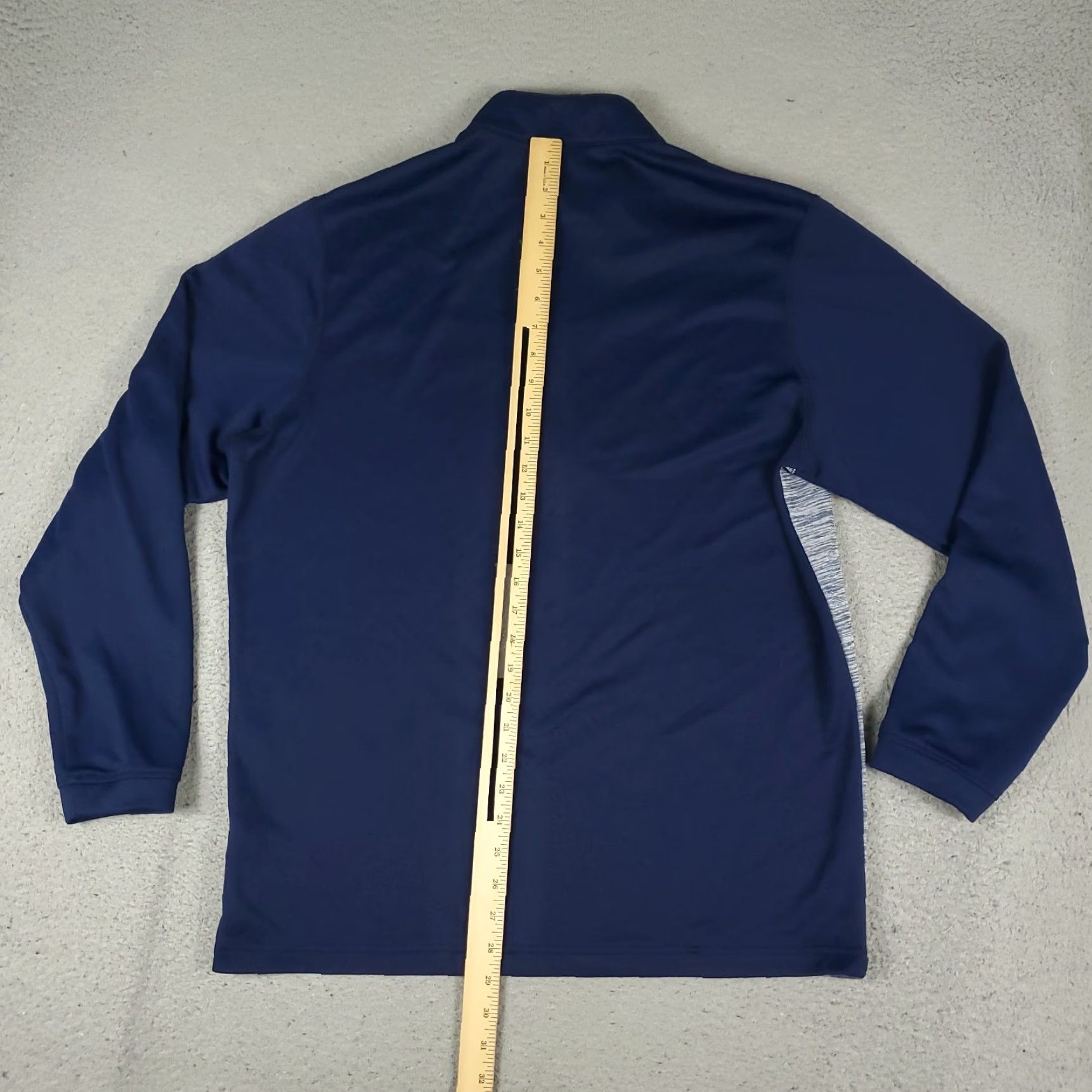 Adidas Adidas Sweater Men's Size Large Blue 1/4 Zip Pullover Lightweight Knit Mock Neck Long Sleeve Pullover Sweatshirt Size US L / EU 52-54 / 3 - 5 Thumbnail