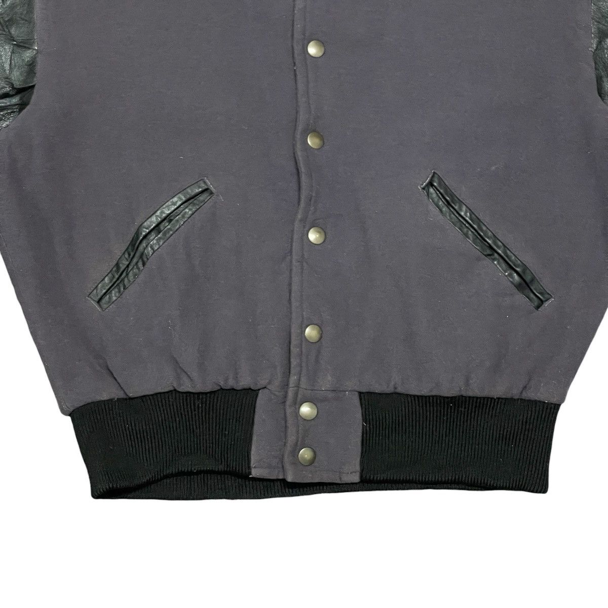JUN MEN Vintage Junmen Wool Varsity Bomber Jacket, Leather Sleeves Size US XXL / EU 58 / 5 - 18 Thumbnail