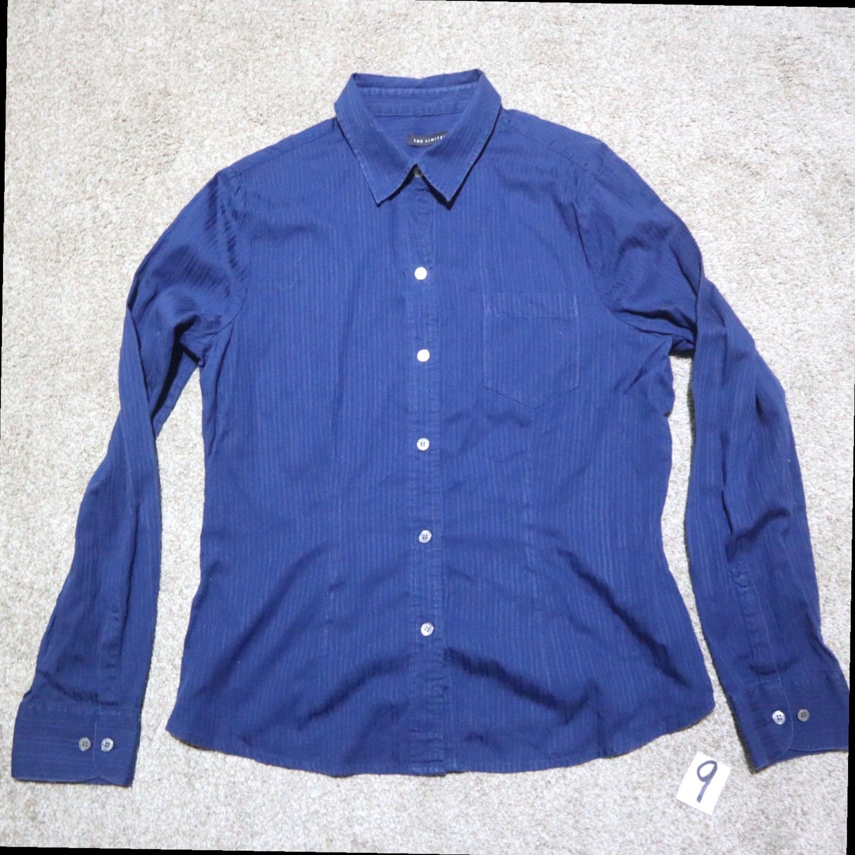 Vintage The Limited Women's Blue Long Sleeve Button-Down Shirt Size L Large Cotton Size L / US 10 / IT 46 - 2 Thumbnail