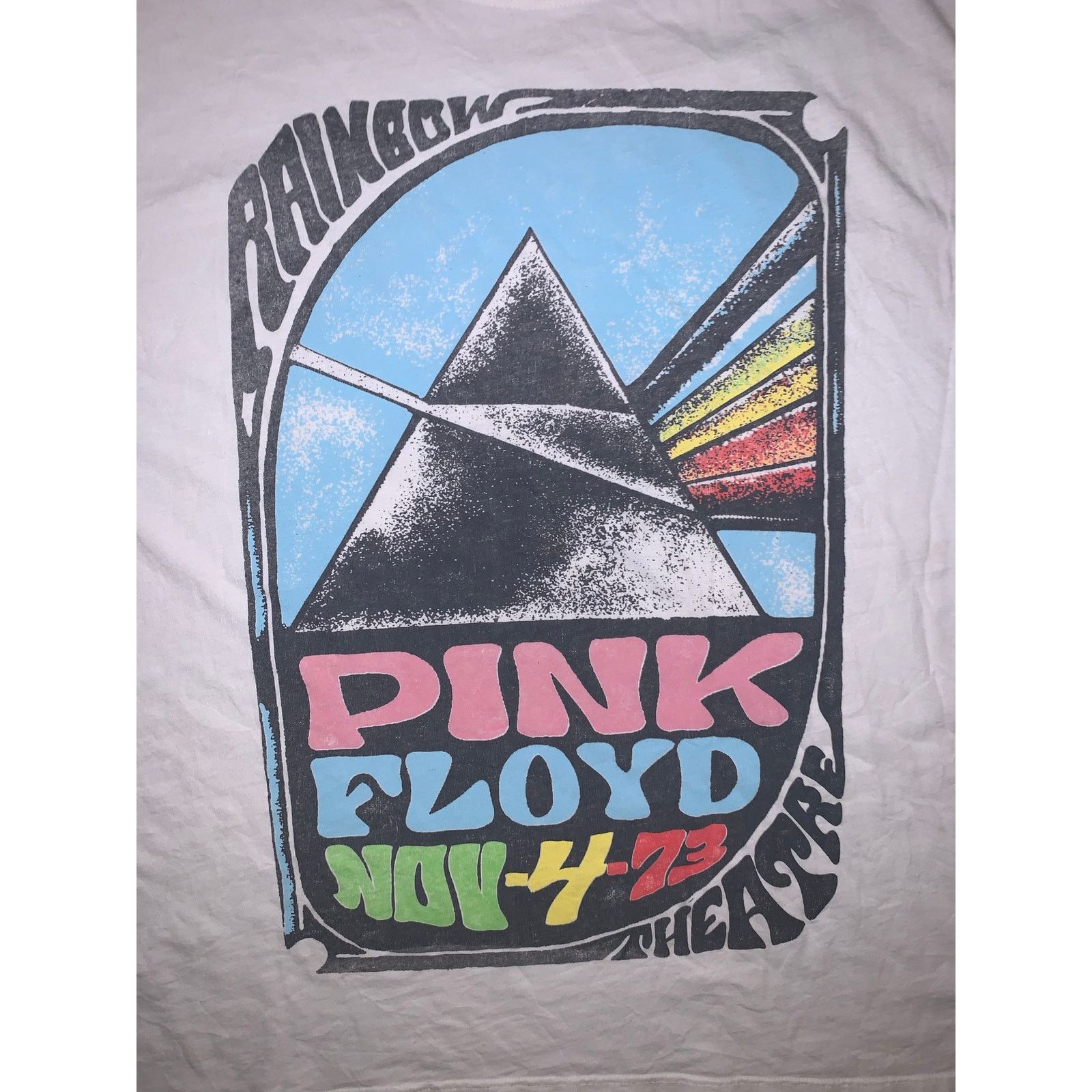 Pink Floyd × Vintage Pink Floyd 1973 Rainbow Theatre Tee Single Stitch XL Boxy Size US XL / EU 56 / 4 - 1 Thumbnail