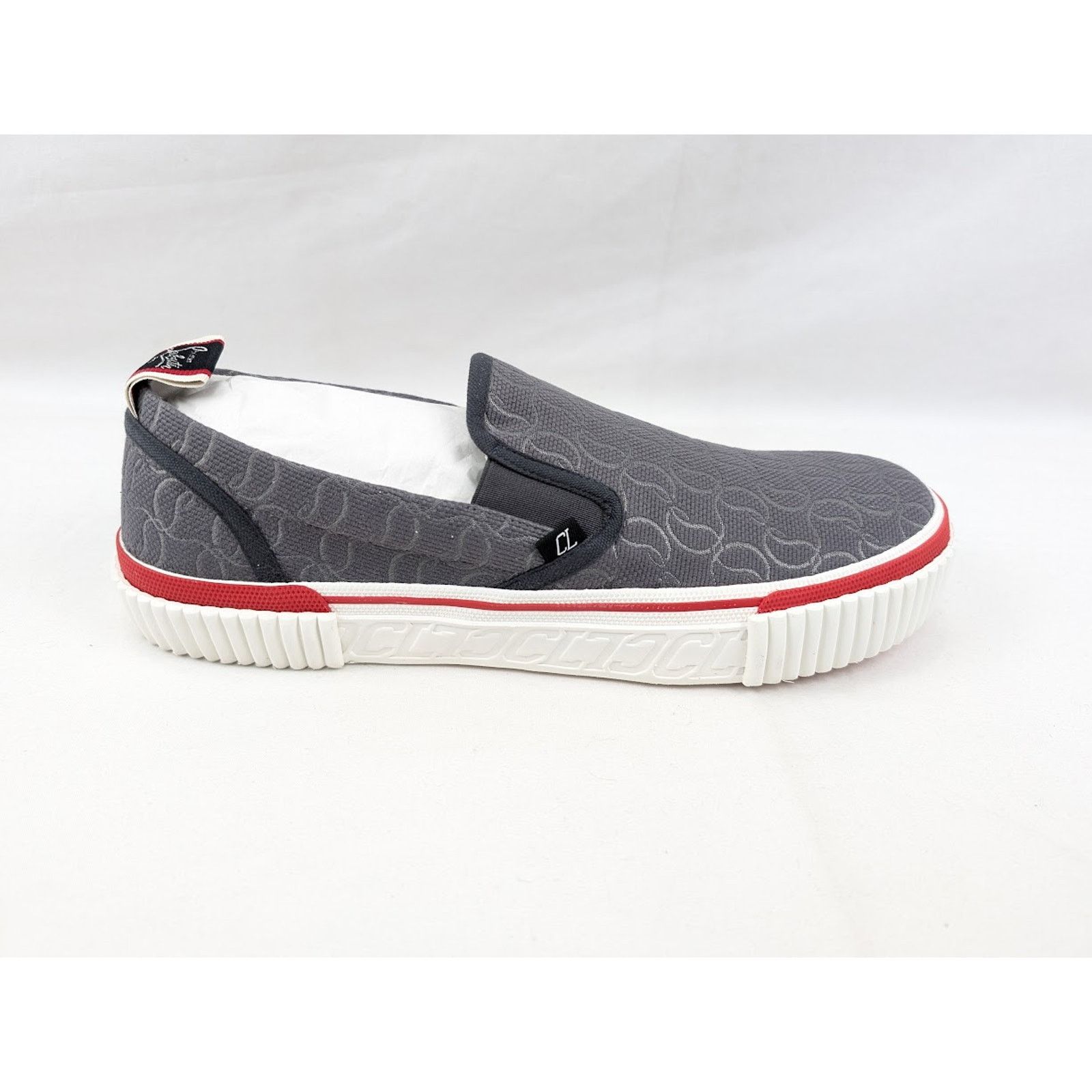 Christian Louboutin o1rshd1 Pedro Boat Flat Sneakers in Smoky Size US 12.5 / EU 45-46 - 1 Thumbnail