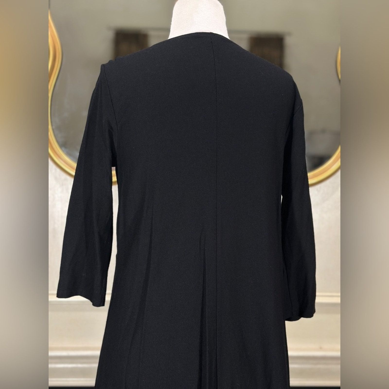 Eileen Fisher Eileen Fisher Black Twist Front Knit Dress M Minimalist Size M / US 6-8 / IT 42-44 - 8 Thumbnail